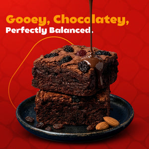 Raisin studded brownies