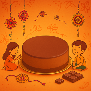 Chocolate Rakhi Special Cheesecake (500g)- No Sugar, No Gluten