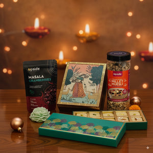 Diwali Indulgence Hamper with Artistic Gemstone Box
